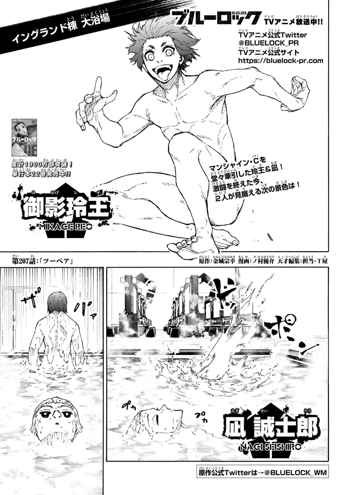 Cover of Blue Lock chapter 207, Two Pair